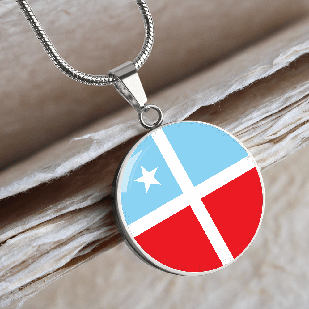 Grito De Lares Puerto Rico Flag Pendant Necklace