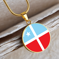 Thumbnail for Grito De Lares Puerto Rico Flag Pendant Necklace