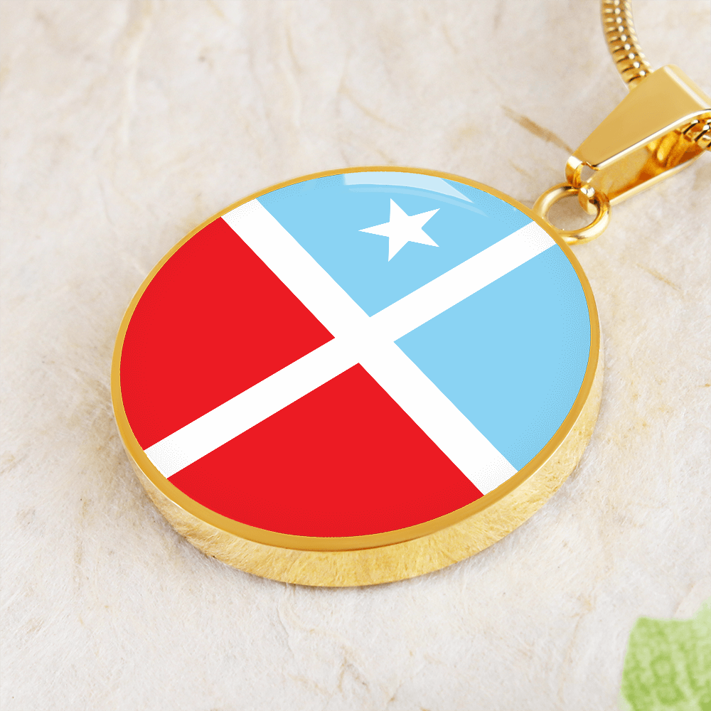 Grito De Lares Puerto Rico Flag Pendant Necklace