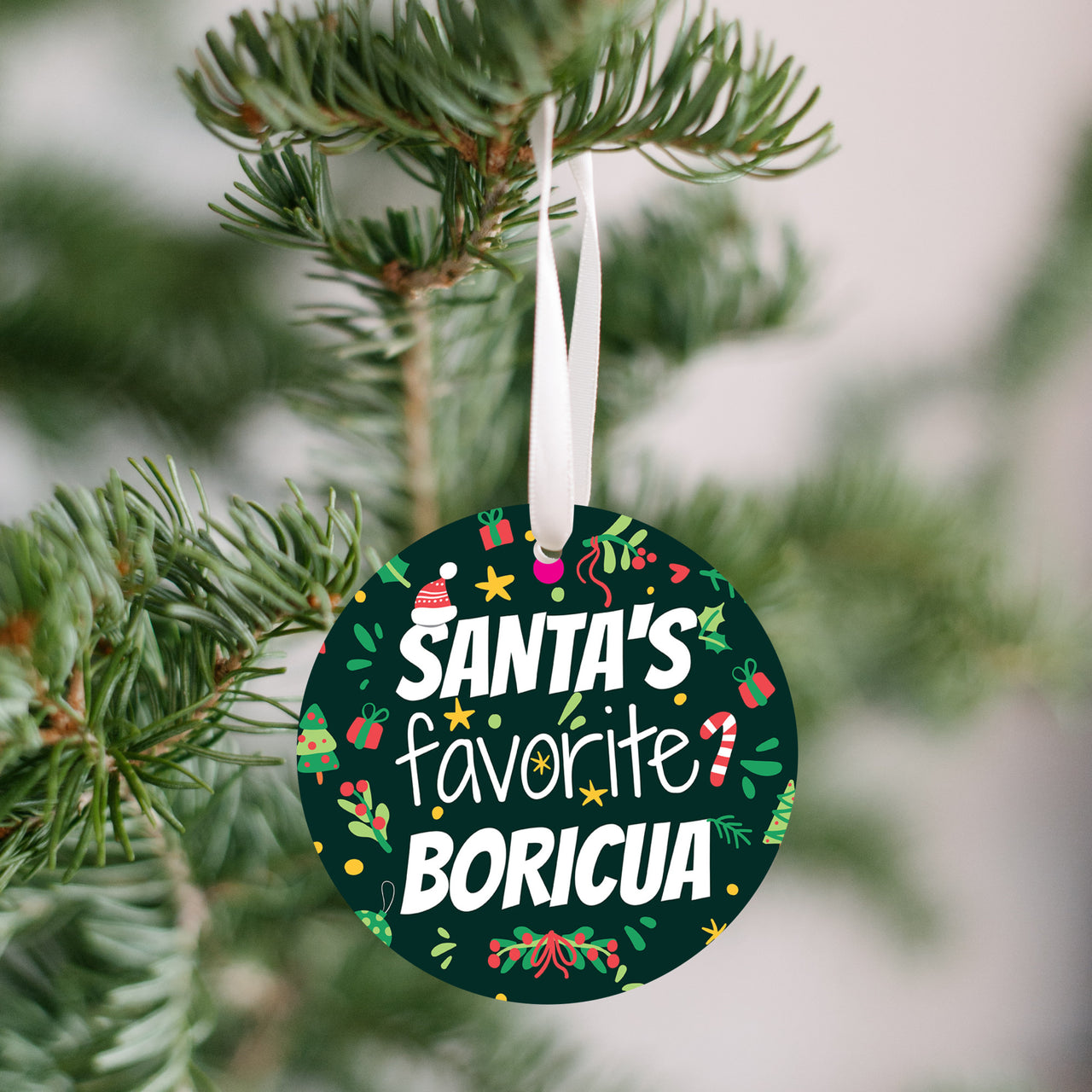 Santa's Favorite Boricua Ornament