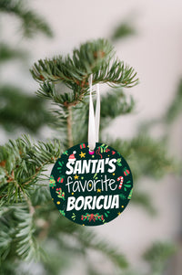 Thumbnail for Santa's Favorite Boricua Ornament