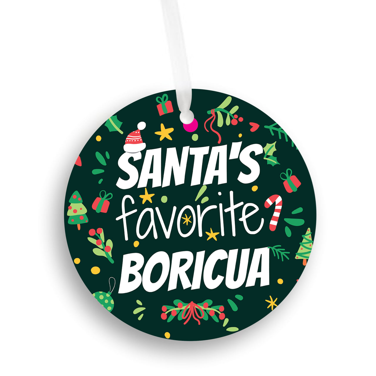 Santa's Favorite Boricua Ornament