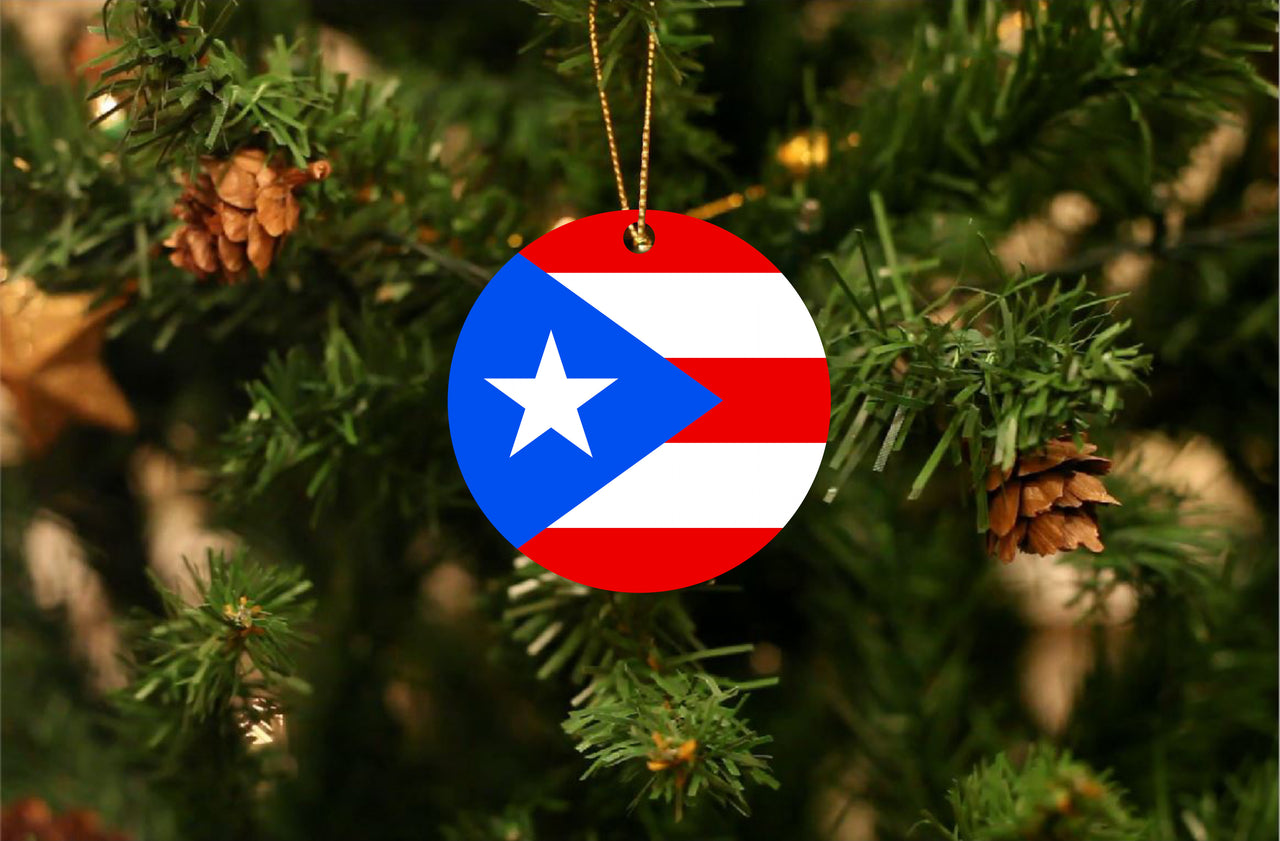 Puerto Rico Flag Inspired Ornament