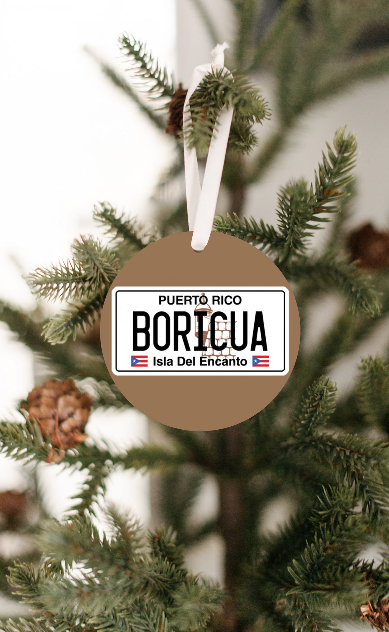 Boricua License Plate Ornament