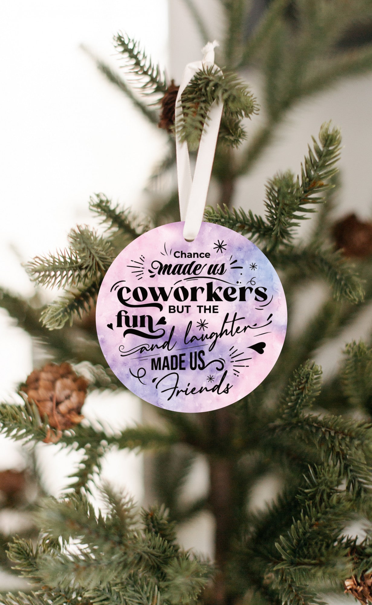 Fun and Laughter Made Us Friends - Coworker Christmas Ornament